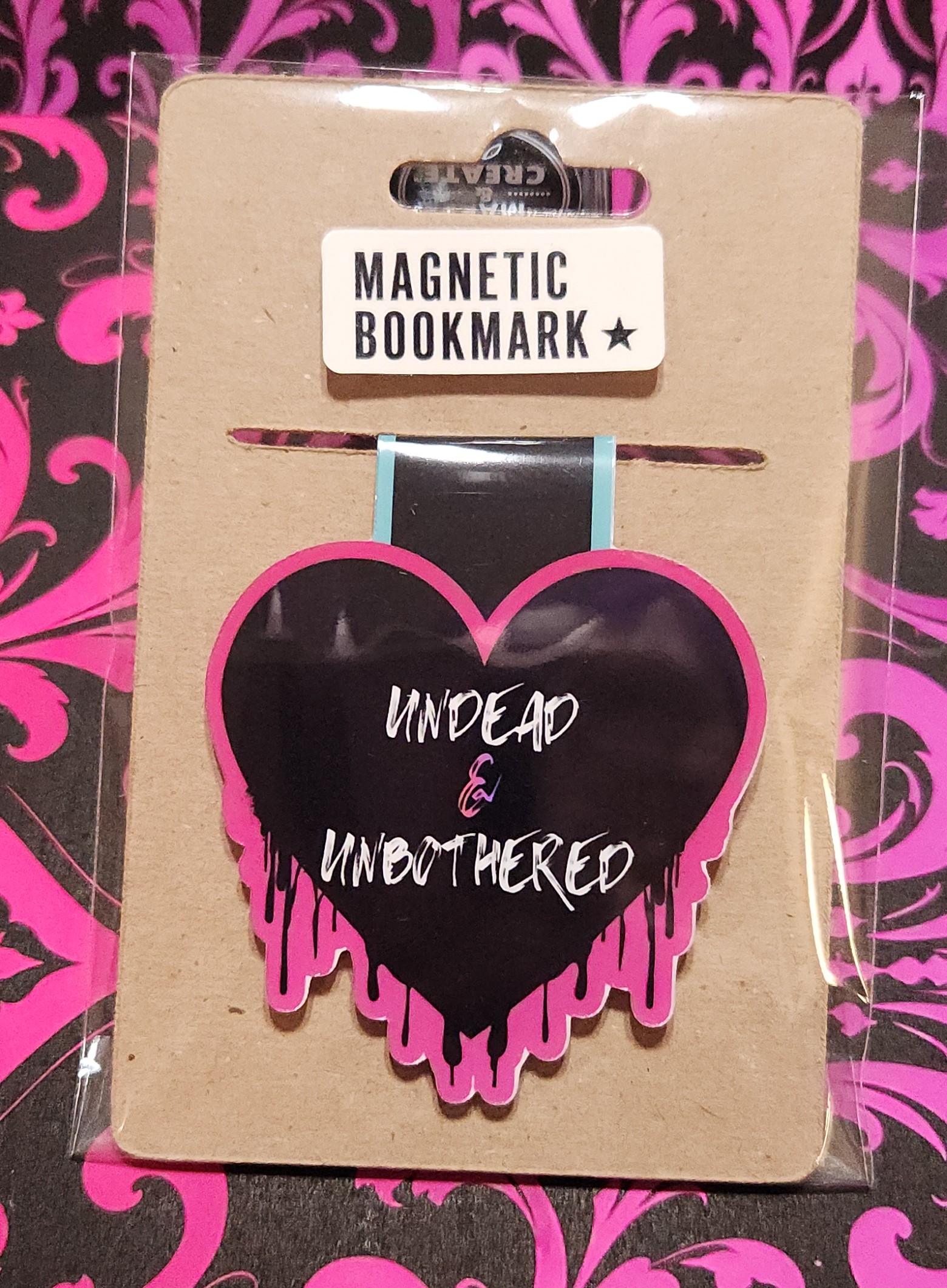 Undead & Unbothered magnetic bookmark from the Bite Me collection