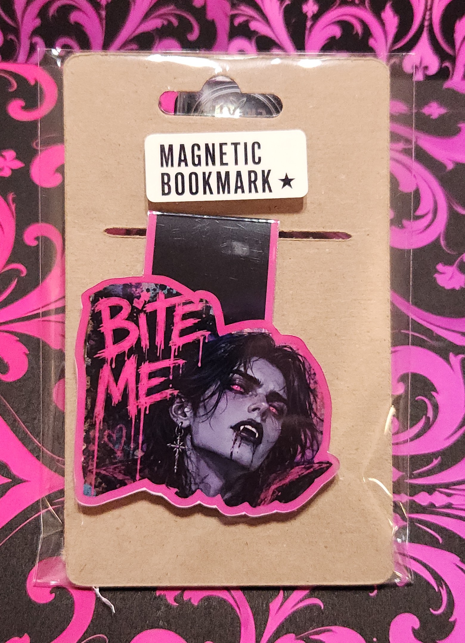 Bite Me Vampire magnetic bookmark from the Bite Me collection