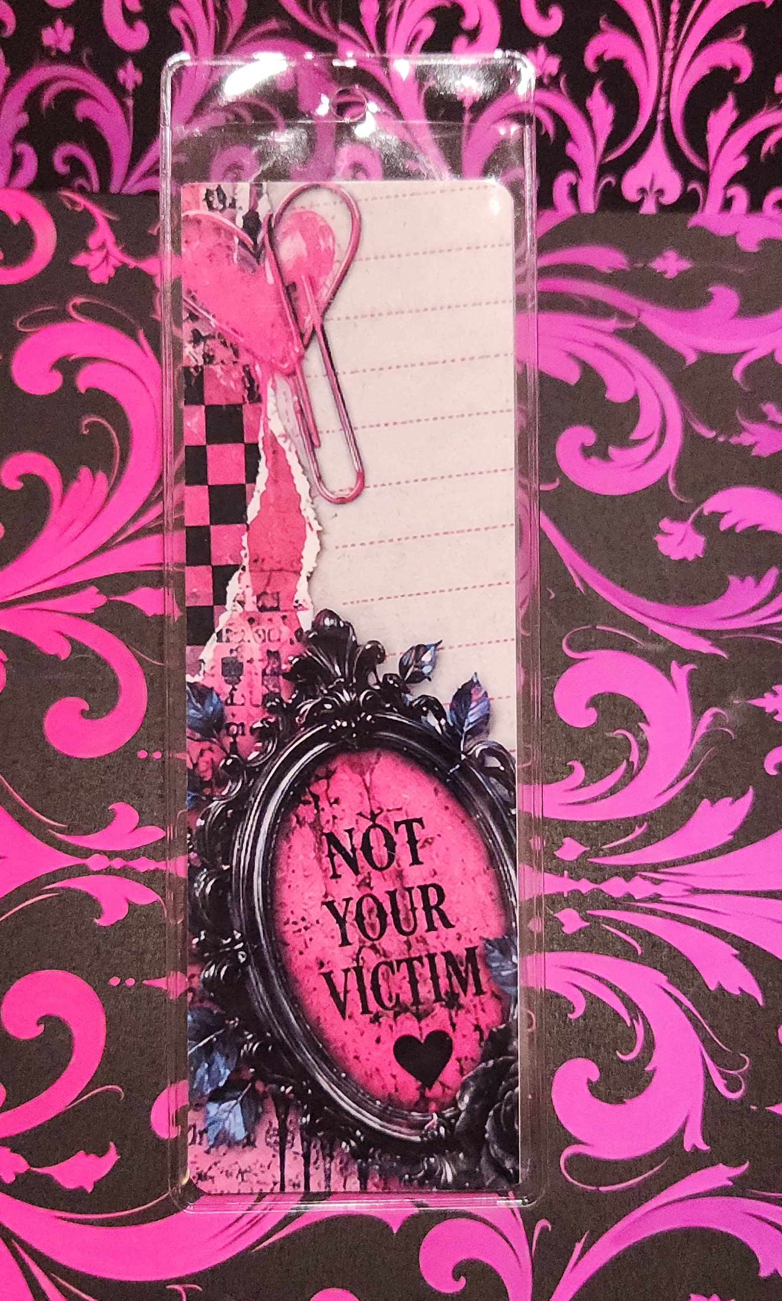 Not Your Victim standard bookmark from the Scream Queen collection