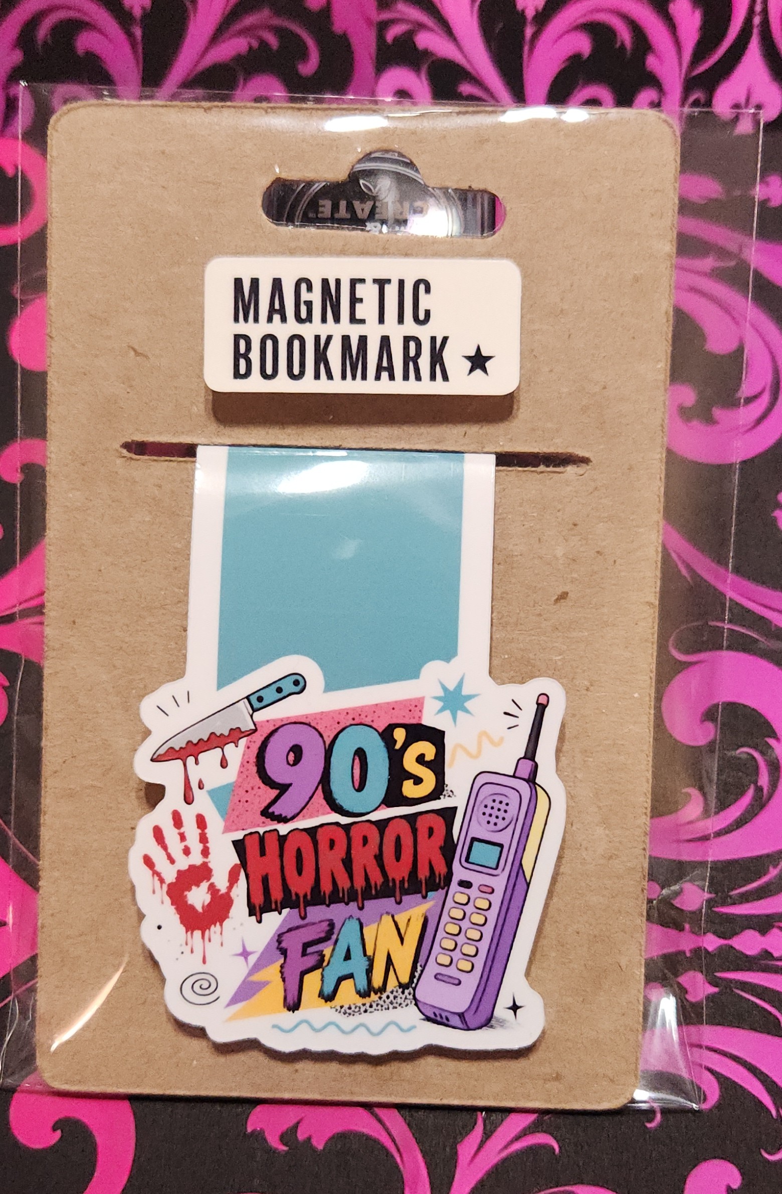 90s Horror Fan magnetic bookmark from the Scream Queen collection