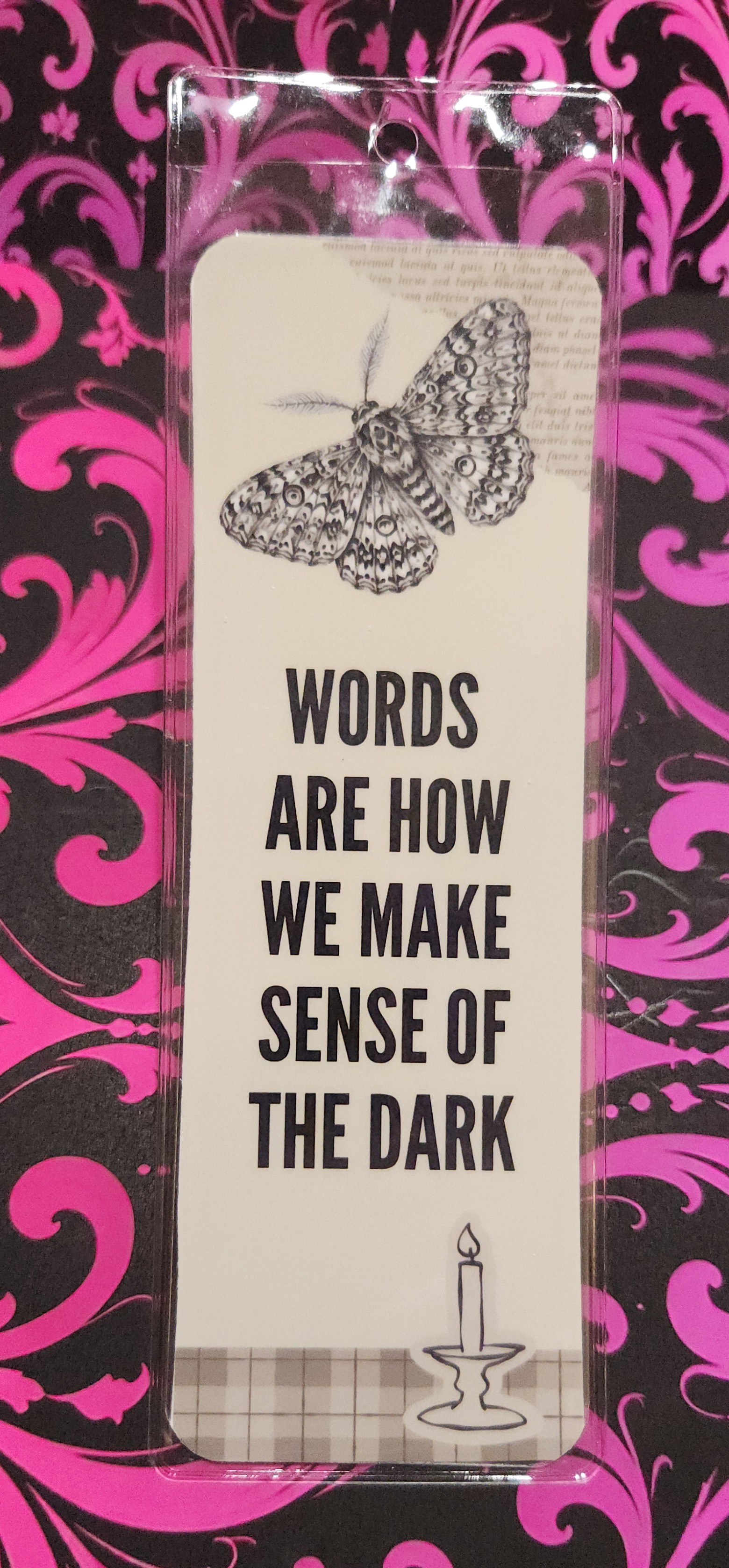 Words Are How We Make Sense of the Dark standard bookmark from the Midnight Writers collection