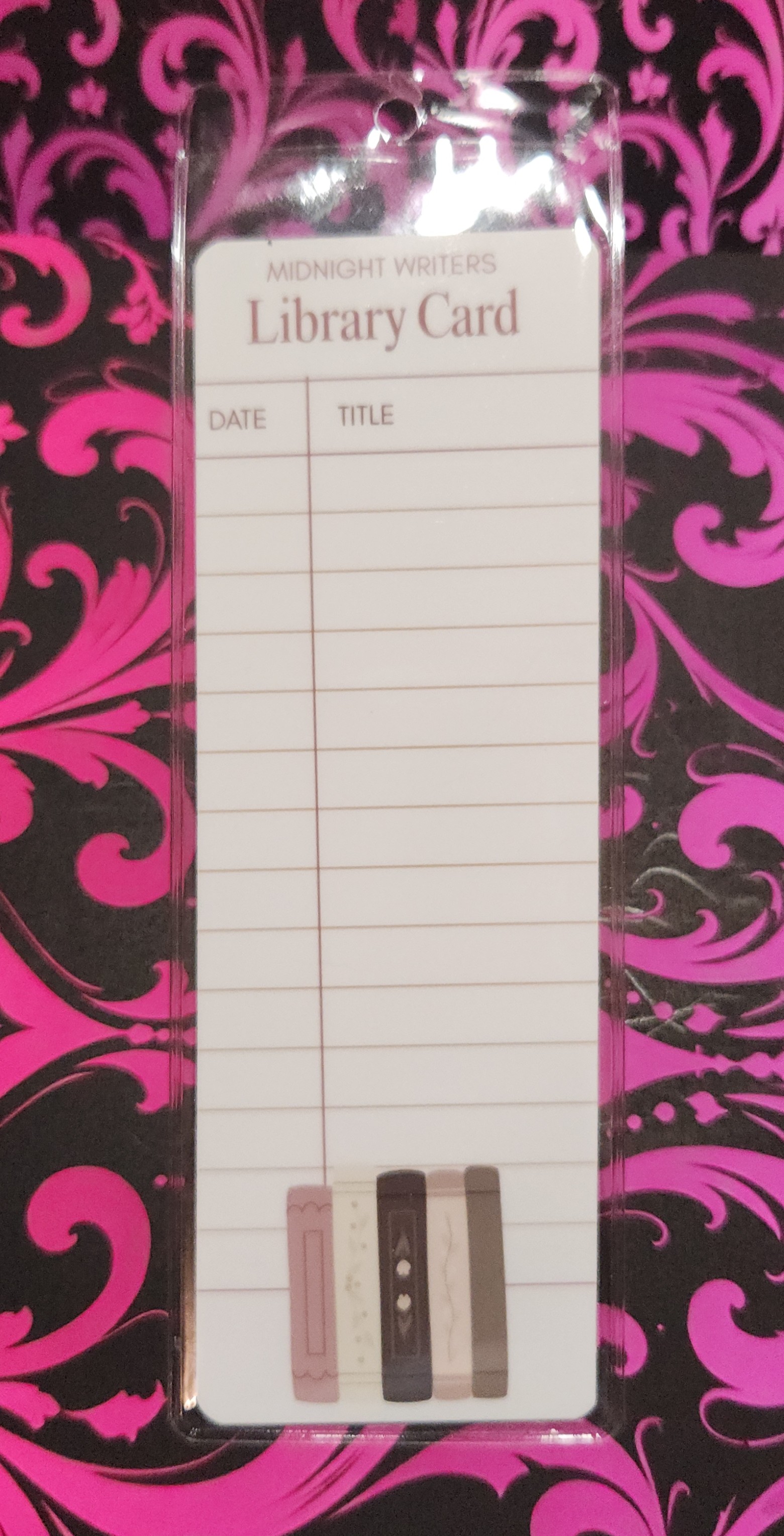 Midnight Writers Library Card standard bookmark from the Midnight Writers collection