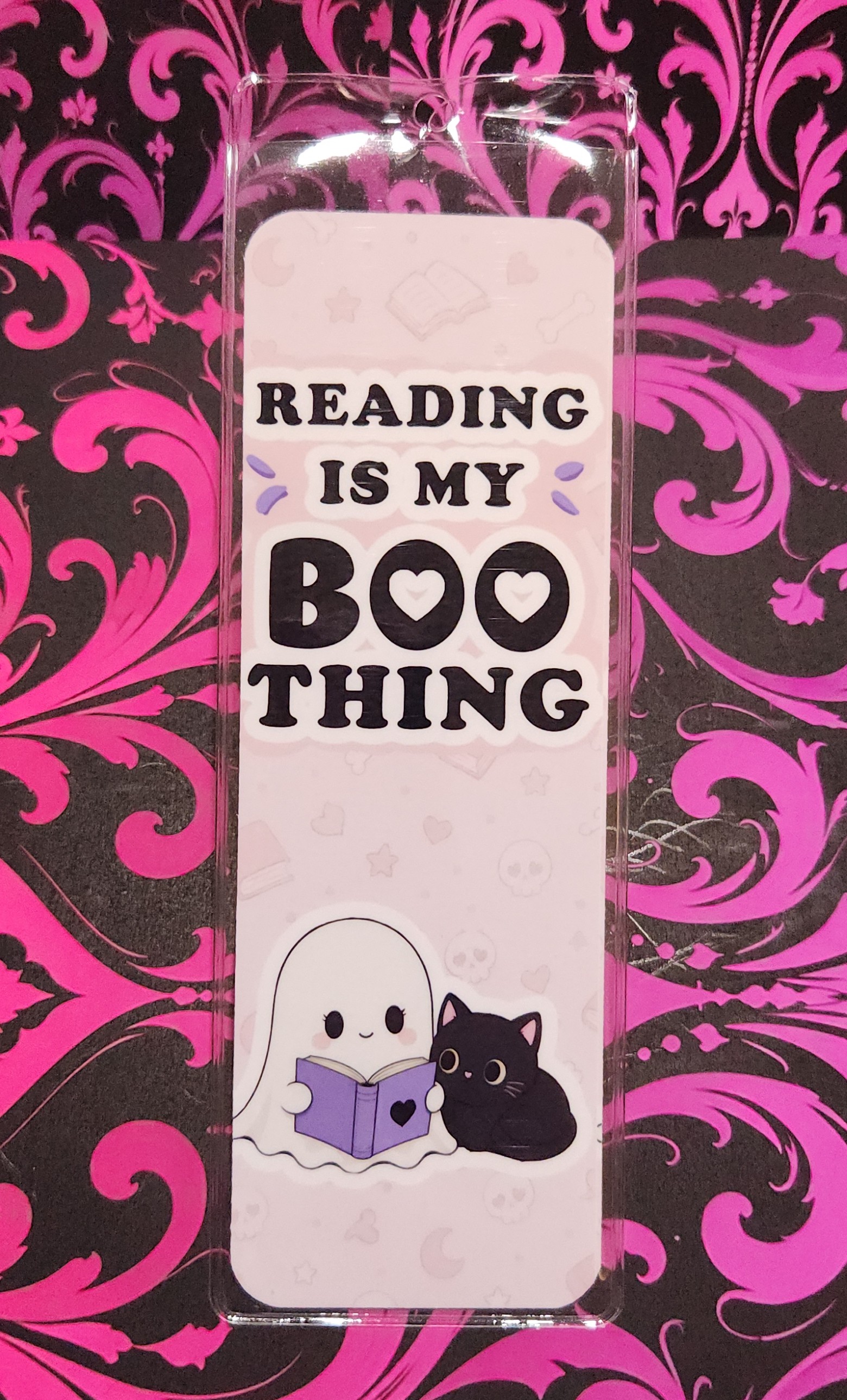 Reading Is My Boo Thing standard bookmark from the Spookie Cutie collection
