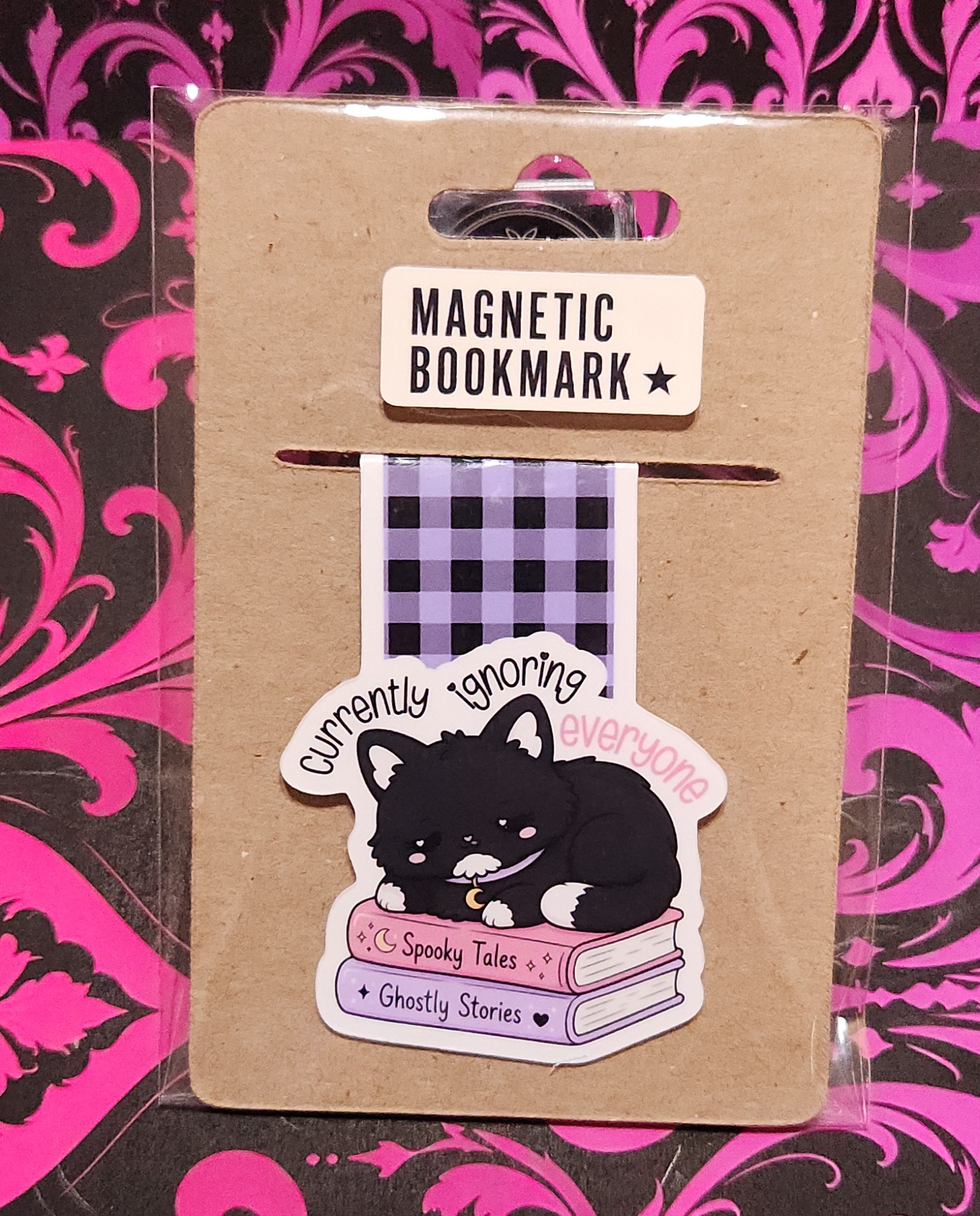 Currently Ignoring Everyone magnetic bookmark from the Spookie Cutie collection
