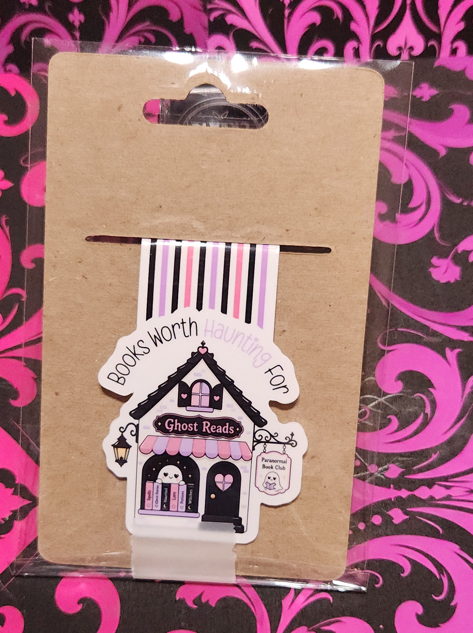 Books Worth Haunting For magnetic bookmark from the Spookie Cutie collection